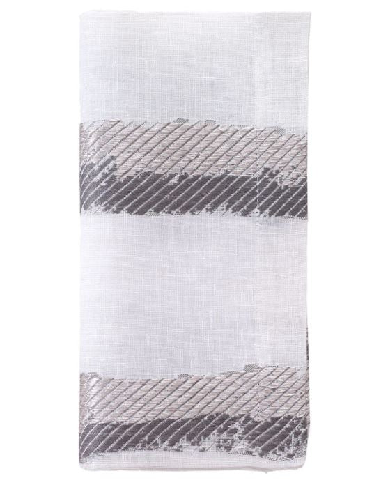Brushstroke Gray Napkin Set/4