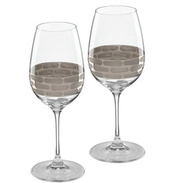 Truro Platinum White Wine Glass Set/2