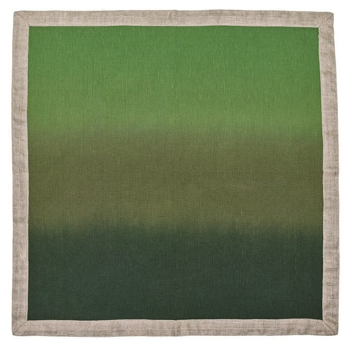 Dip Dye Napkin in Olive and Green Set/4