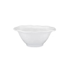 Ruffle White Round Cereal Bowl Set/4