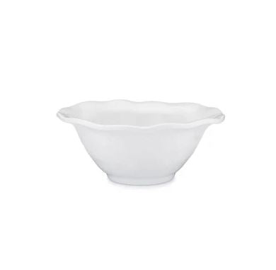 Ruffle White Round Cereal Bowl Set/4