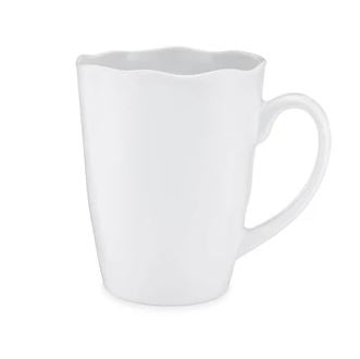 Ruffle White Mug Set/4