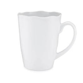 Ruffle White Mug Set/4
