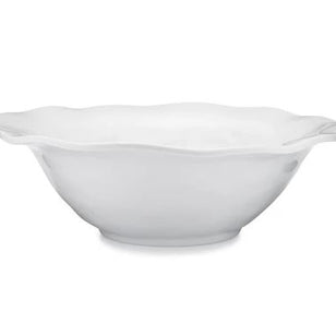 Ruffle White Round Serving Bowl