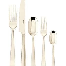 Flat Champagne Five Piece Place Setting