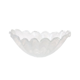 Onda Glass White Medium Centerpiece Bowl