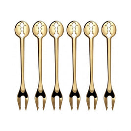 Kiss Condiment Party Forks Gold Set/6