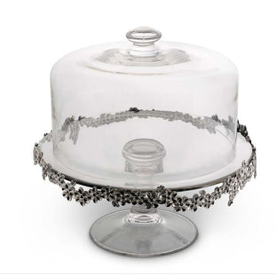 Lilacs Covered Cake Plate