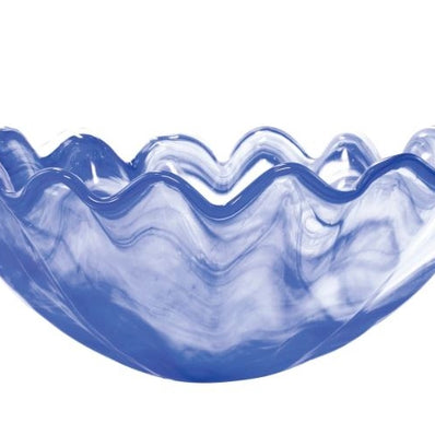 Onda Glass Cobalt Large Centerpiece Bowl