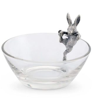 Bunny Glass and Pewter Dip Bowl