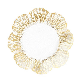 Rufolo Glass Gold Canape Plate