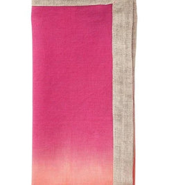 Dip Dye Napkin in Fuchsia and Orange Set/4