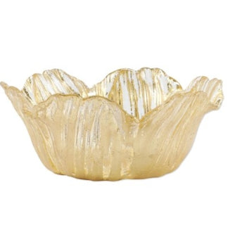 Rufolo Glass Gold Flower Small Bowl