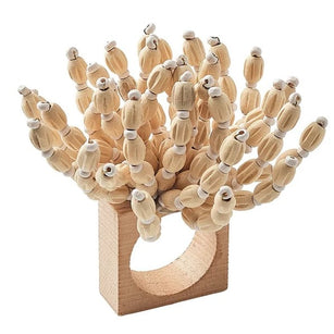 Reed Napkin Ring in Natural and White Set/4