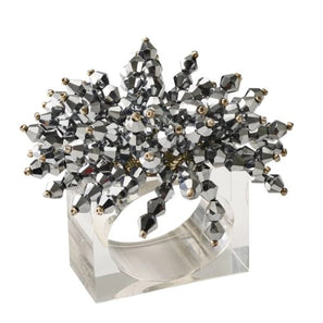 Brilliant Napkin Ring in Silver Set/4