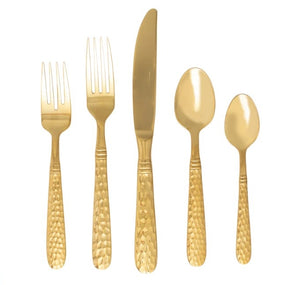 Martellato Gold Five Piece Place Setting