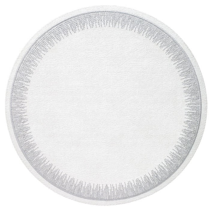 Flare Silver Round Placemat Set/4