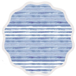 Coastal Matte Satin Placemat in Blue Set/4