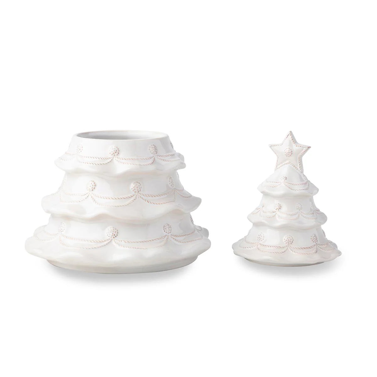 Christmas Tree Cookie Jar - Whitewash