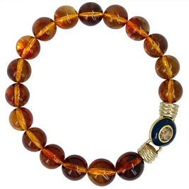 Caroline Tortoise Resin Necklace with Topazfaceted Stone Clasp