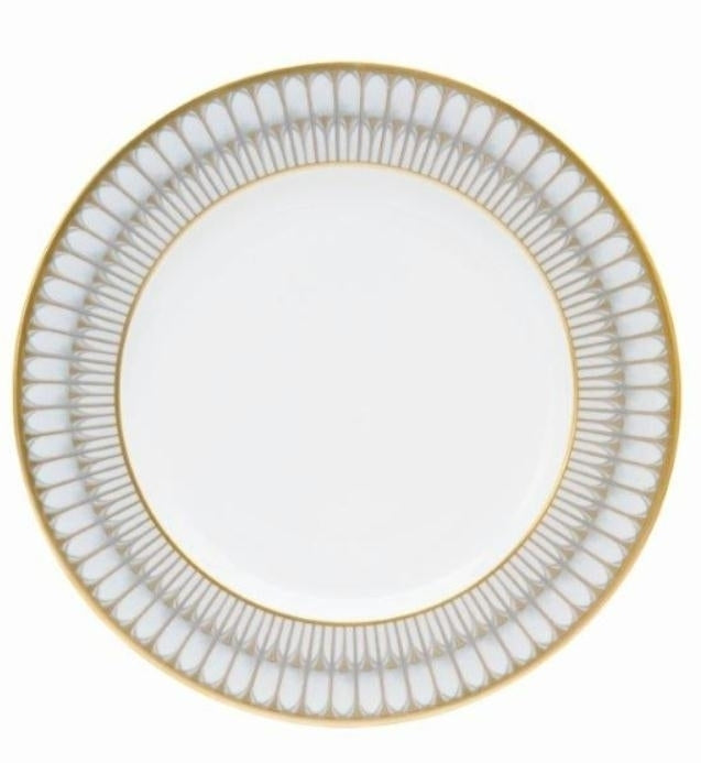 Arcades Grey and Gold Dinner Plate
