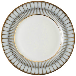Arcades Grey and Gold Rim Soup Plate
