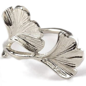 GInko Silver Napkin Ring set/4