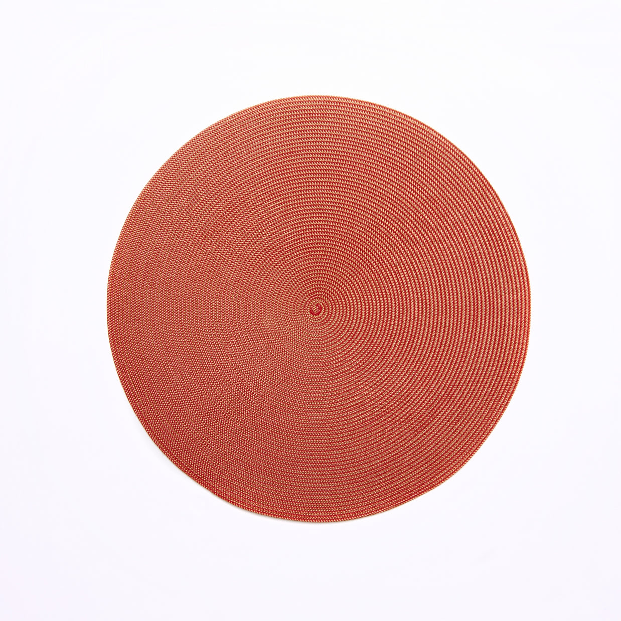 Round Placemat in Gold/Holiday Red Set/4