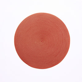 Round Placemat in Gold/Holiday Red Set/4