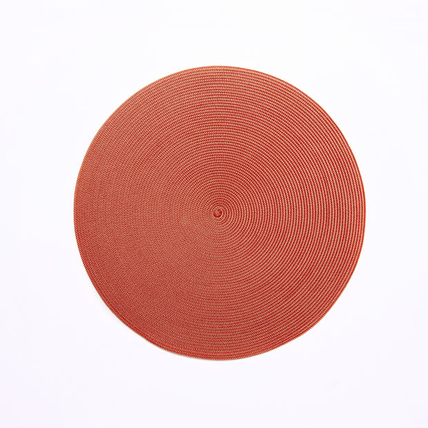 Round Placemat in Gold/Holiday Red Set/4