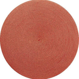 Round Placemat in Gold/Holiday Red Set/4