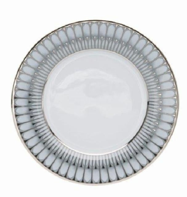 Arcades Grey and Platinum Dessert Plate