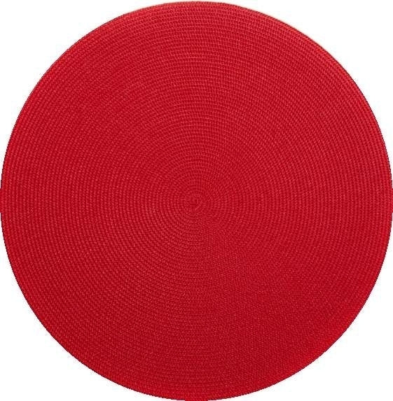Round Placemat in Holiday Red Set/4