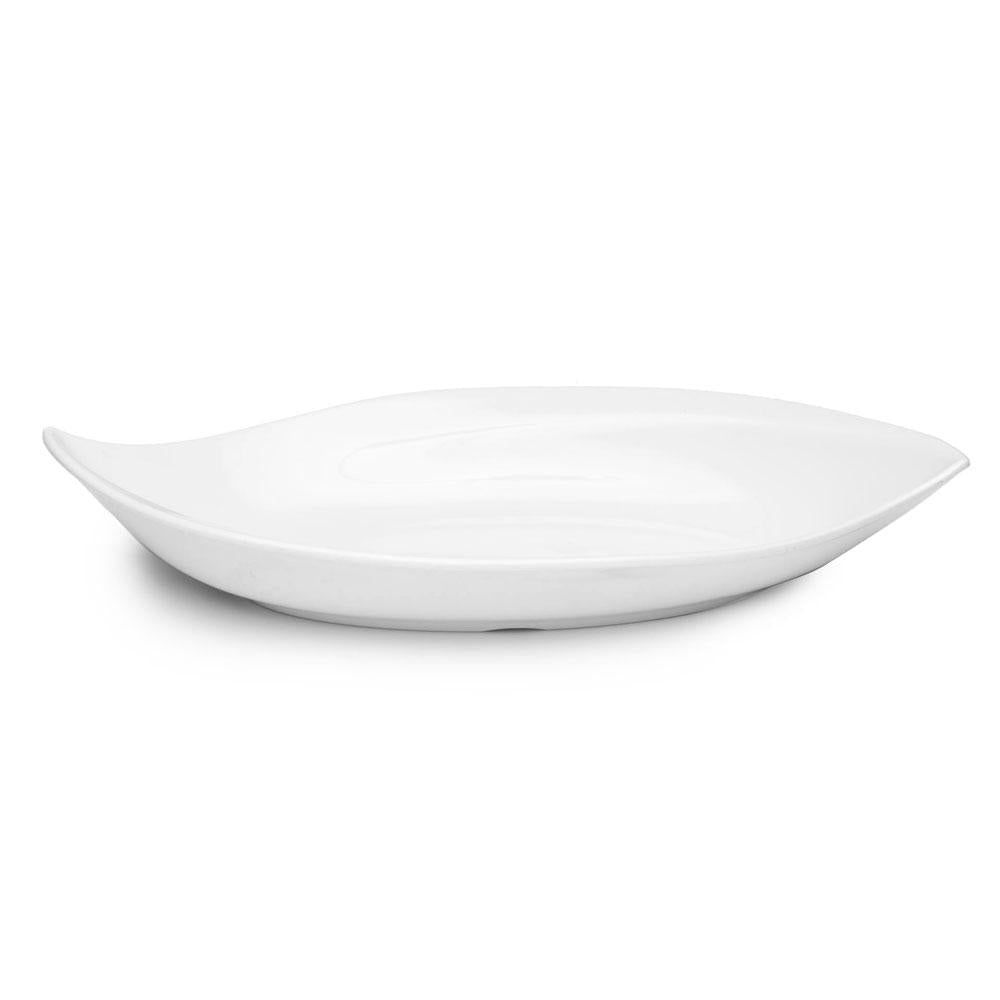 Large Petal White Melamine Serving Platter