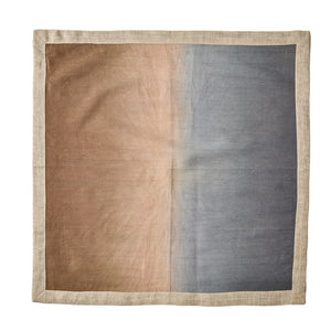 Dip Dye Napkin in Beige, Taupe,and Gray Set/4