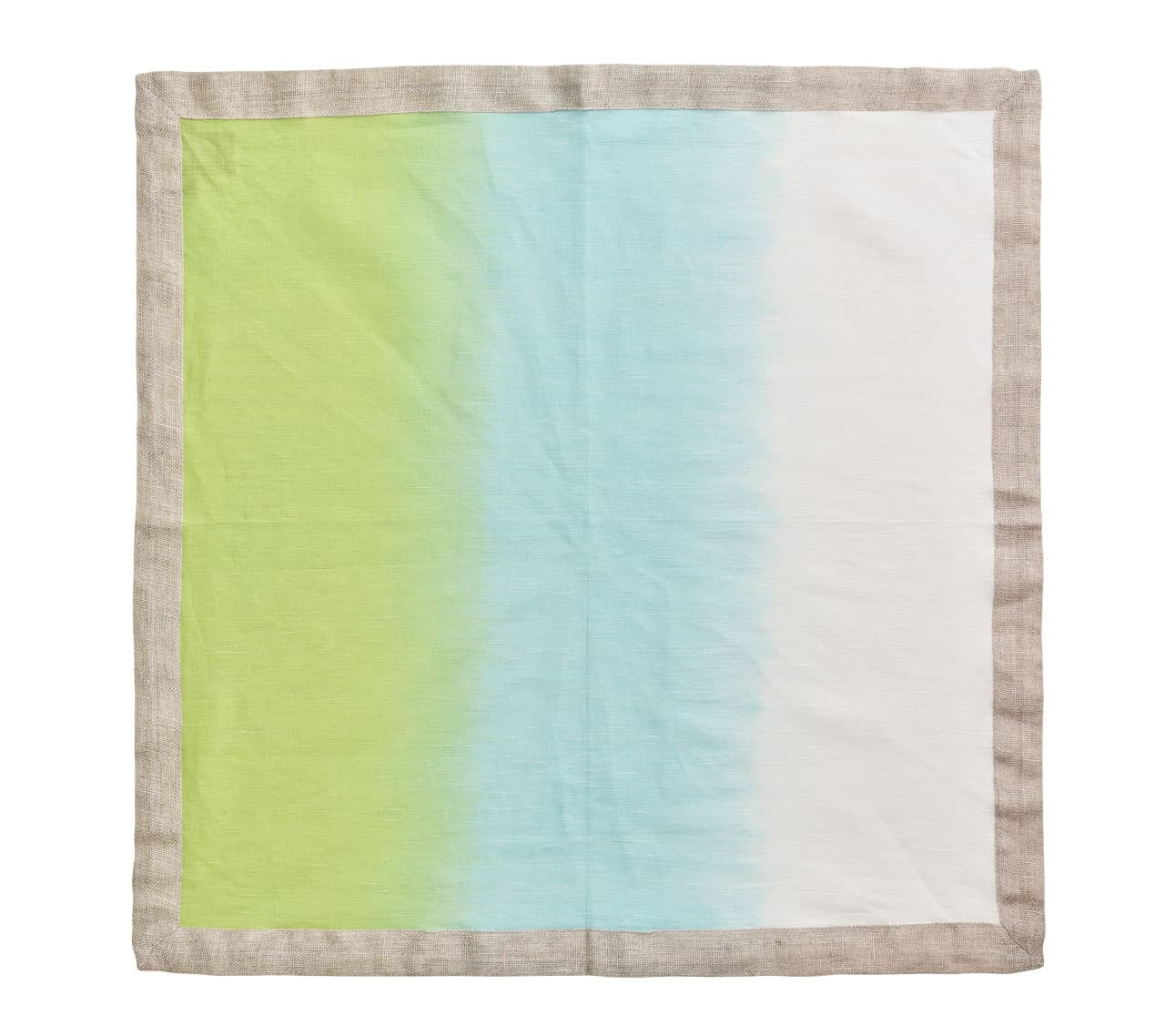 Dip Dye Napkin in Blue and Green Set/4