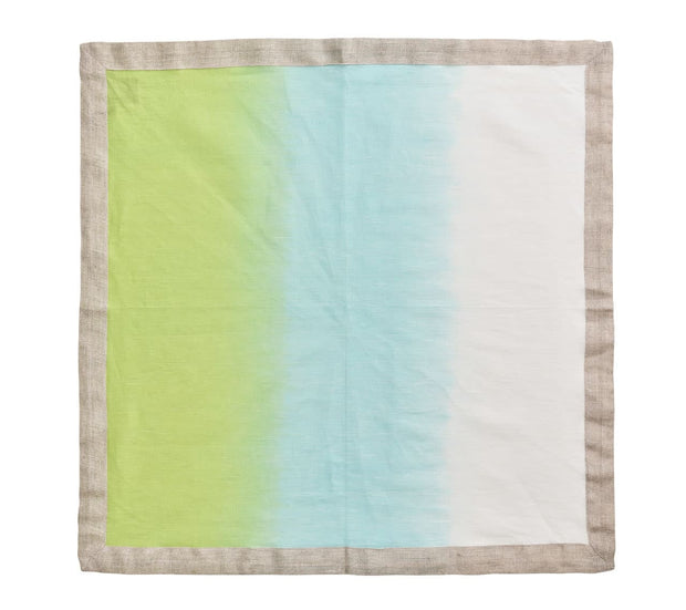 Dip Dye Napkin in Blue and Green Set/4