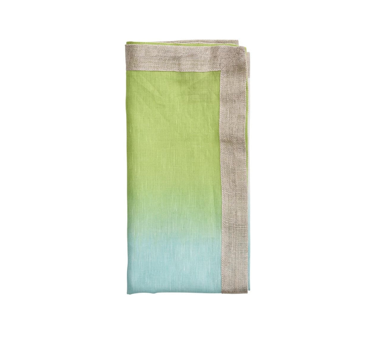 Dip Dye Napkin in Blue and Green Set/4