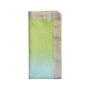 Dip Dye Napkin in Blue and Green Set/4