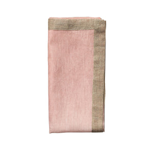 Dip Dye Napkin in Blush and Gold Set/4