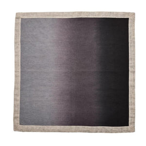 Dip Dye Napkin in Gray and Black Set/4