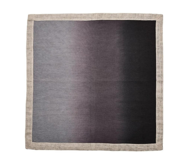 Dip Dye Napkin in Gray and Black Set/4