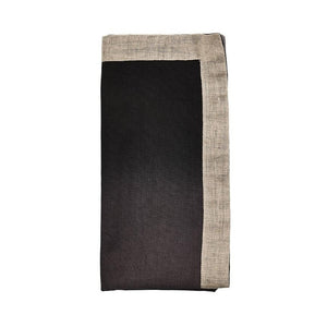 Dip Dye Napkin in Gray and Black Set/4