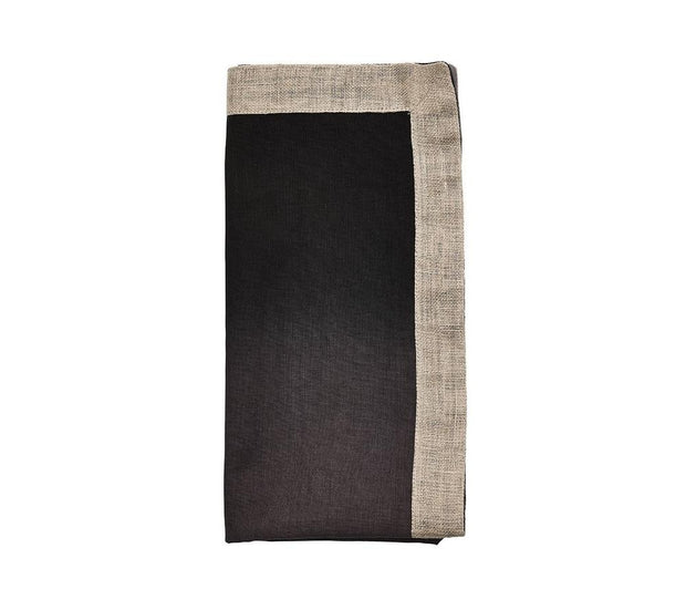 Dip Dye Napkin in Gray and Black Set/4