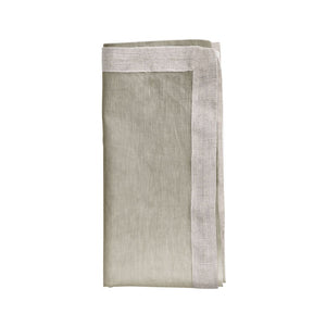 Dip Dye Napkin in Grey and Silver Set/4
