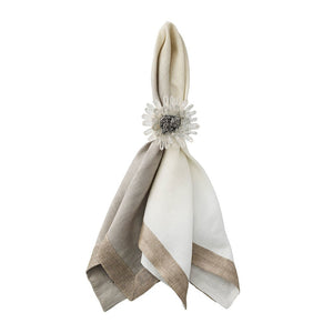 Dip Dye Napkin in Grey and Silver Set/4