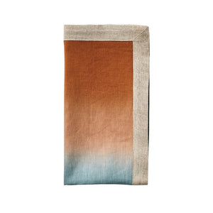 Dip Dye Napkin in Midnight and Copper Set/4