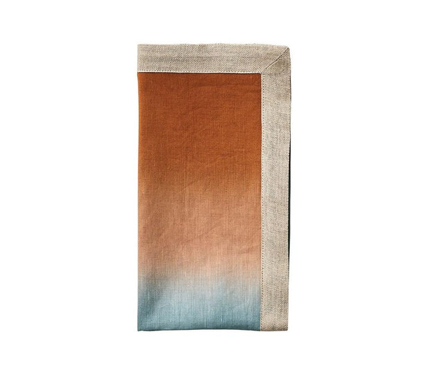 Dip Dye Napkin in Midnight and Copper Set/4