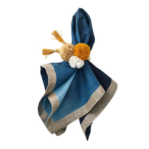 Dip Dye Napkin in Navy and Blue Set/4