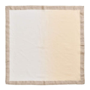 Dip Dye Napkin in White and Beige Set/4